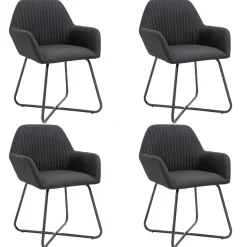 Pack de 4 sillas Valle asiento acolchado tapizado terciopelo 84x61x61 cm