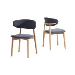Pack de 2 sillas Vera respaldo curvo 79x48x45 cm