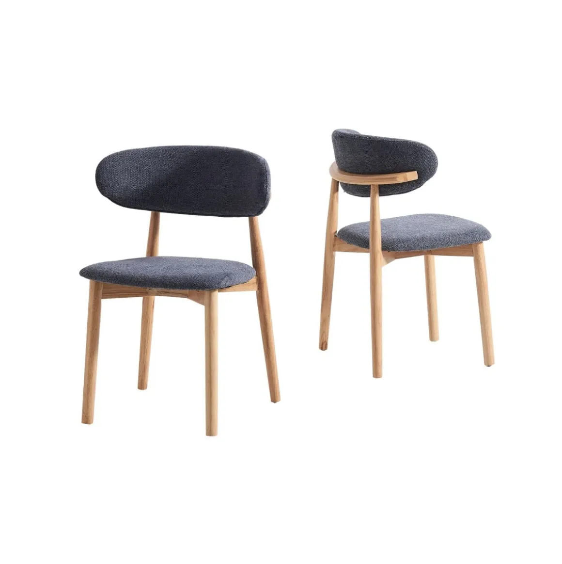 Pack de 2 sillas Vera respaldo curvo 79x48x45 cm