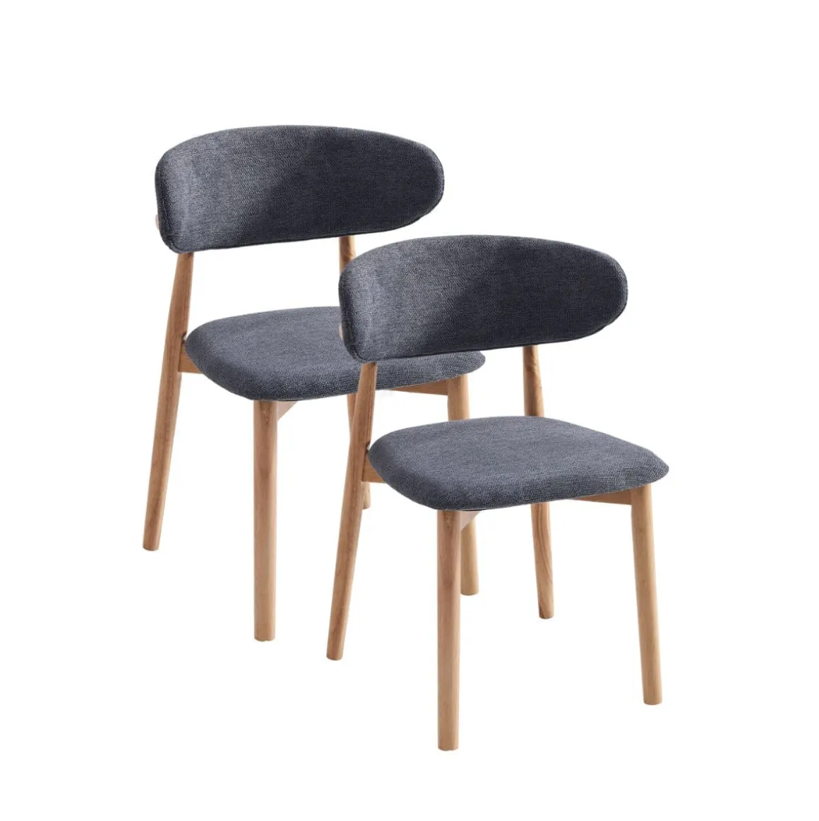 Pack de 2 sillas Vera respaldo curvo 79x48x45 cm