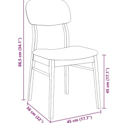 Pack de 2 sillas Zalama asiento acolchado