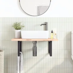 Pack de 2 soportes para lavabo negro