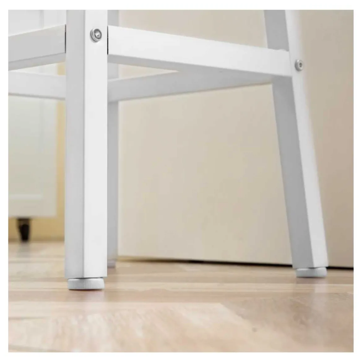 Pack de 2 taburetes altos de cocina Homcom blanco/natural 65x32,5x32,5 cm