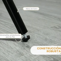 Pack de 2 taburetes altos Zenica Homcom giratorios gris claro 90x41,5x47,5 cm
