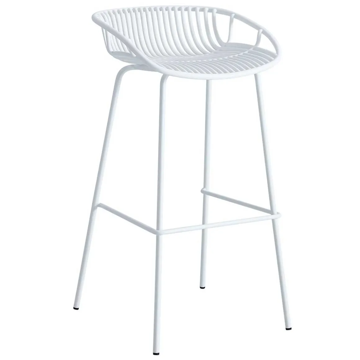 Pack de 4 taburetes altos Shell uso interior/exterior