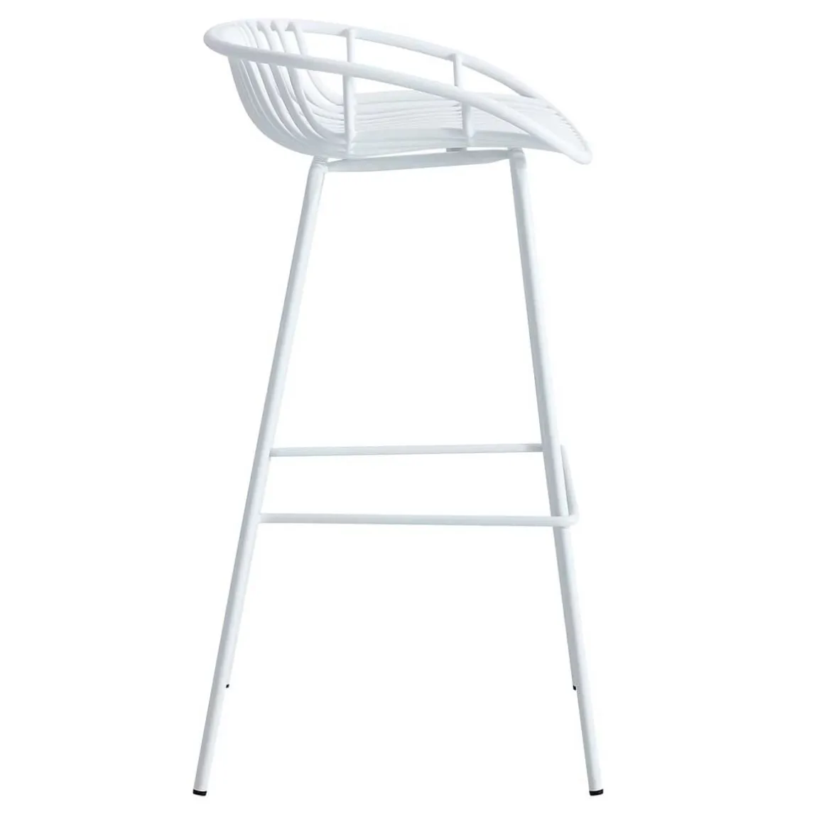 Pack de 4 taburetes altos Shell uso interior/exterior