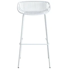 Pack de 4 taburetes altos Shell uso interior/exterior