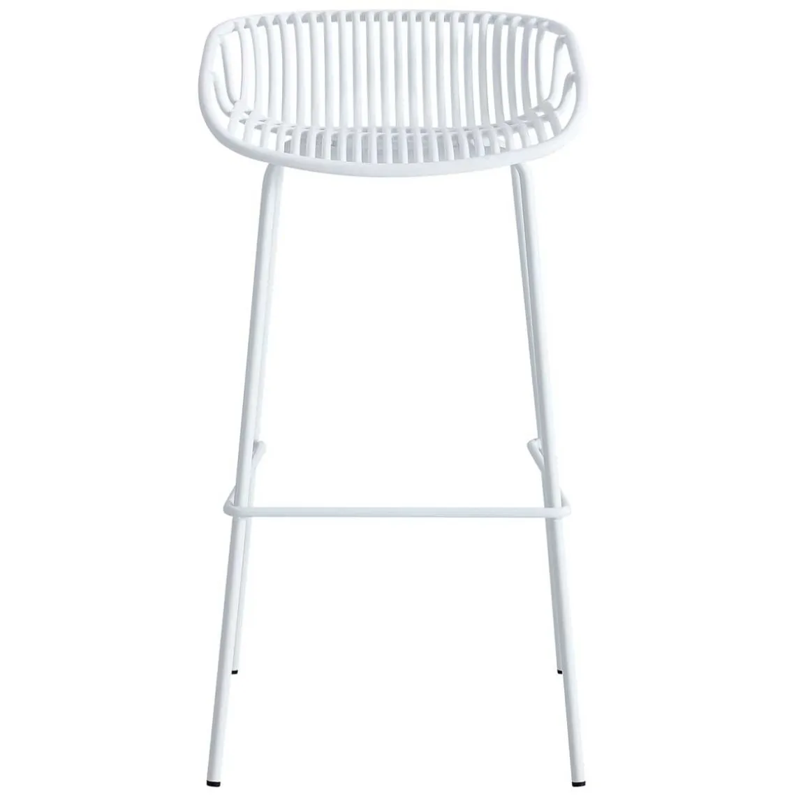 Pack de 4 taburetes altos Shell uso interior/exterior