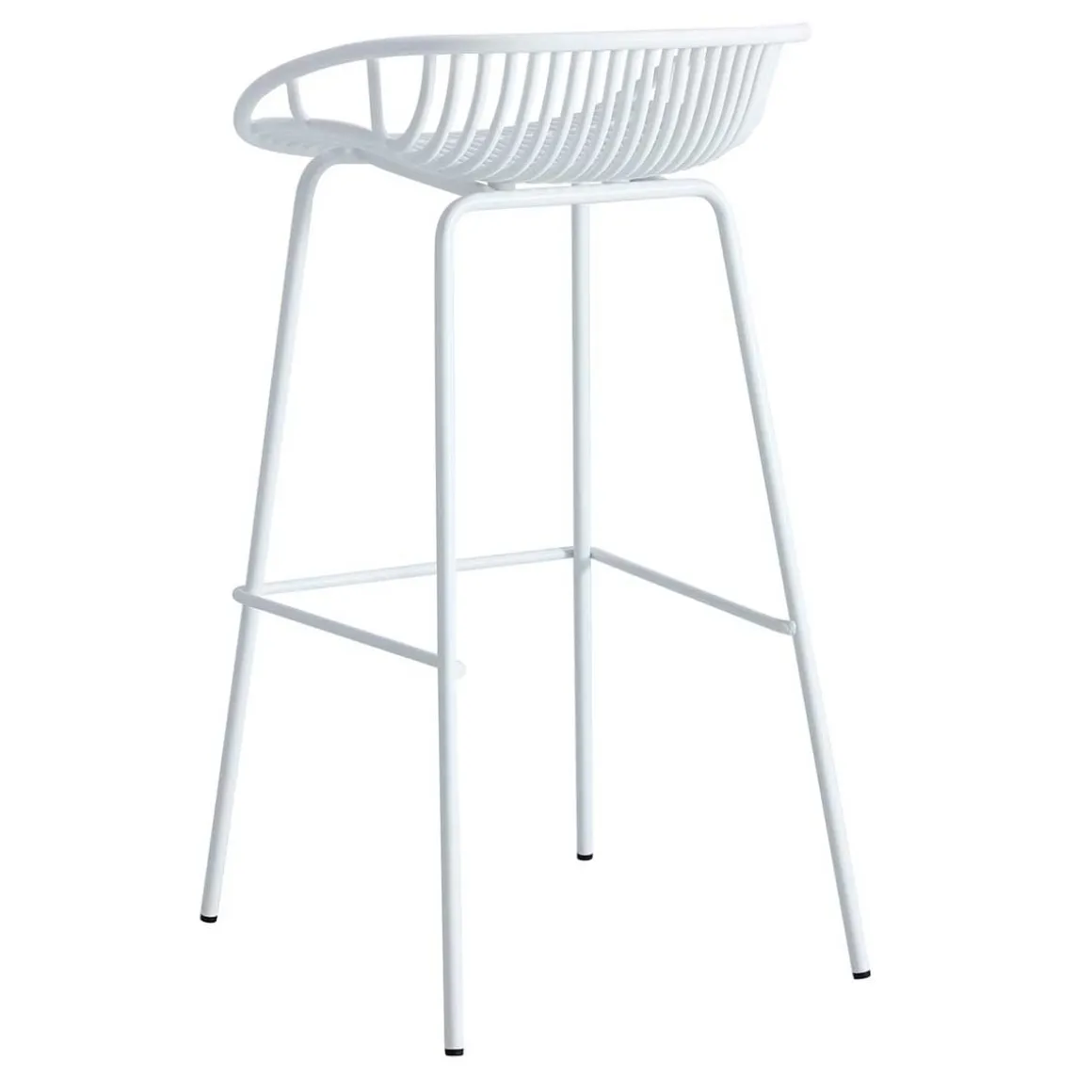 Pack de 4 taburetes altos Shell uso interior/exterior