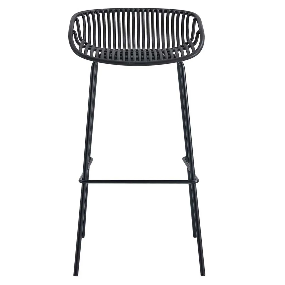 Pack de 4 taburetes altos Shell uso interior/exterior