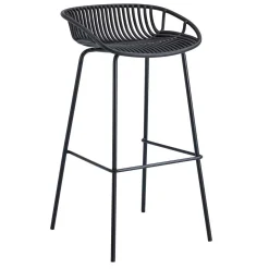 Pack de 4 taburetes altos Shell uso interior/exterior
