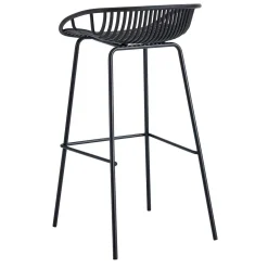 Pack de 4 taburetes altos Shell uso interior/exterior