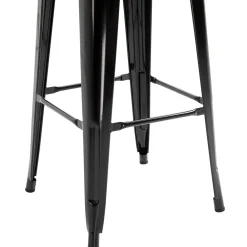 Pack de 4 taburetes Homcom Virgo apilables con respaldo alto116x49x44 cm