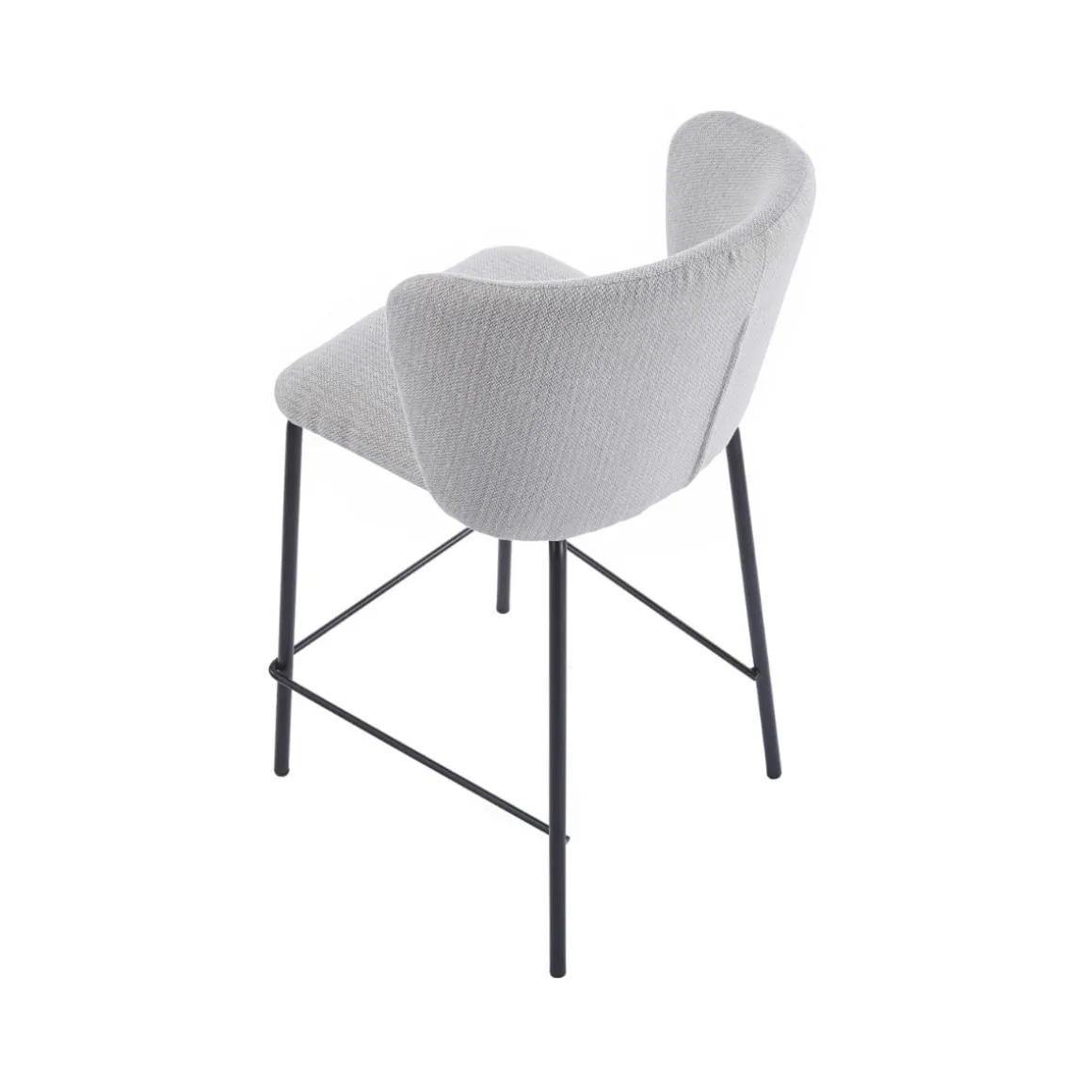 Pack de 2 taburetes Margot con respaldo curvo 93x53x50 cm