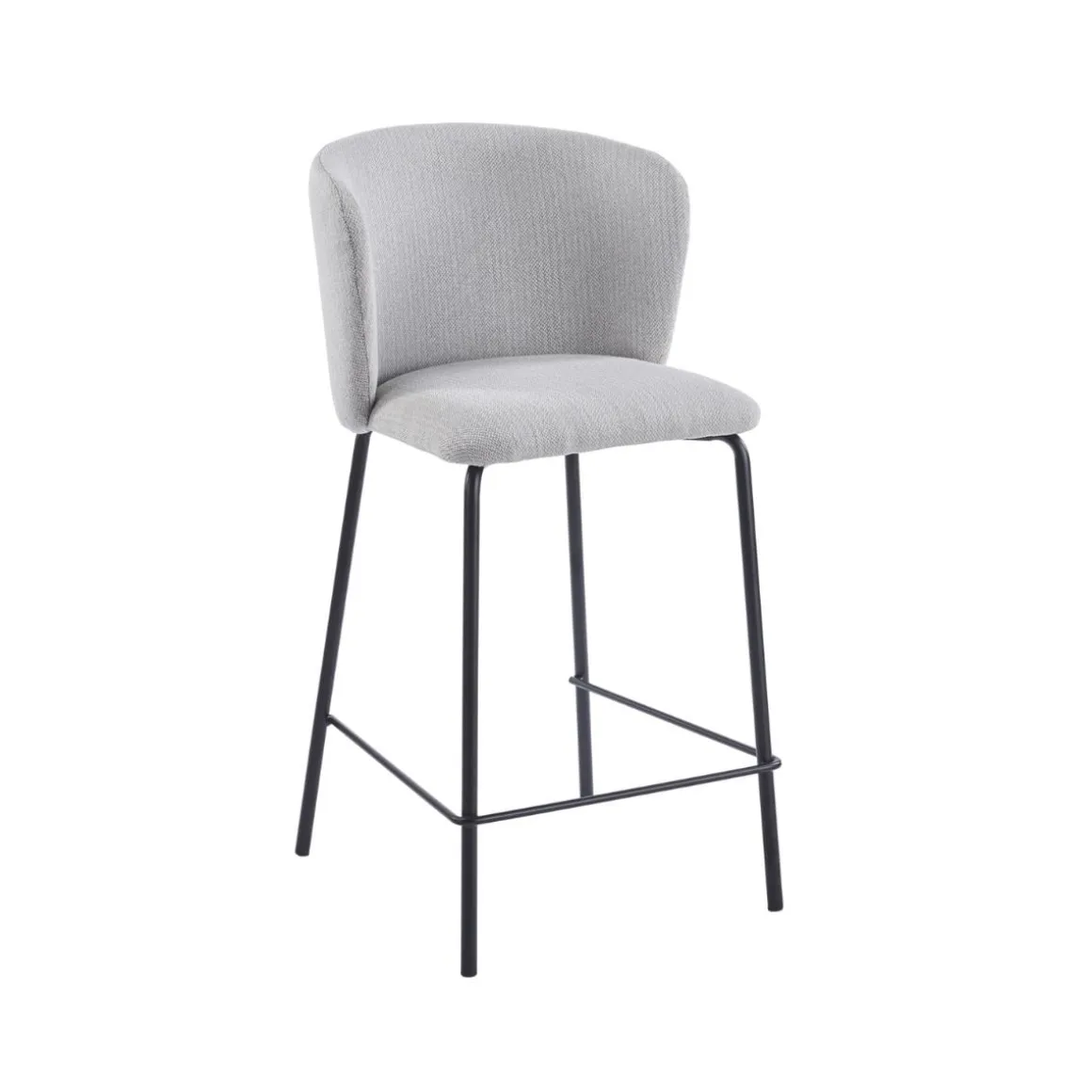 Pack de 2 taburetes Margot con respaldo curvo 93x53x50 cm