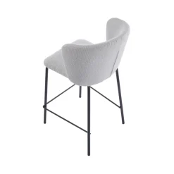 Pack de 2 taburetes Margot con respaldo curvo 103x53x50 cm