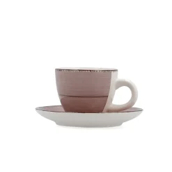 Pack de 6 tazas Vita Morning Quid con platillo cerámica 9 cl