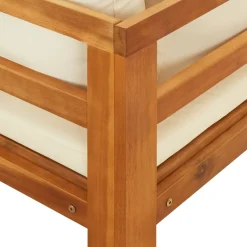 Pack de 2 tumbonas con cojines VidaXL madera de acacia