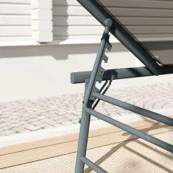 Pack de 2 tumbonas Haima Outsunny respaldo reclinable 5 posiciones 84x182x54 cm