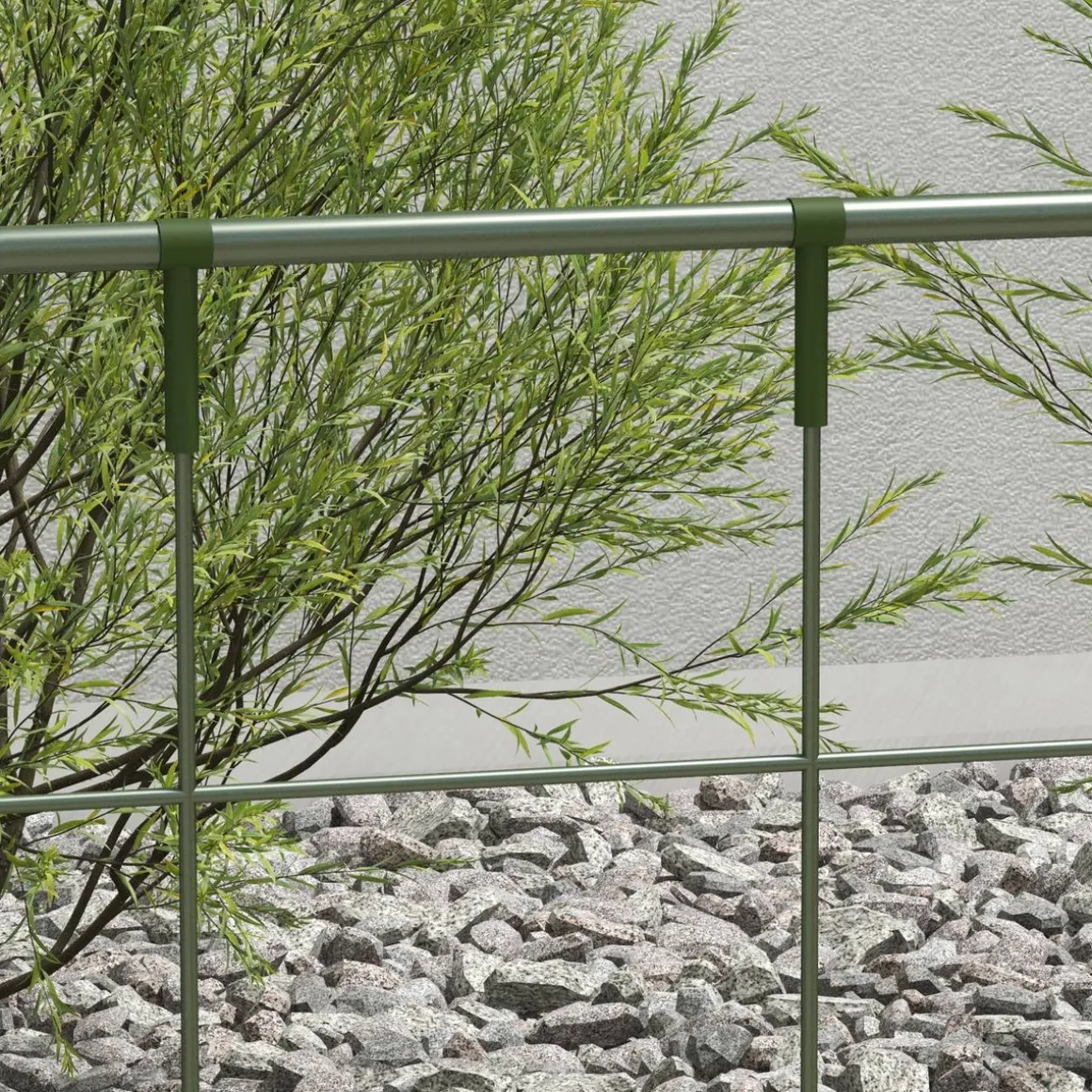 Pack de 4 vallas de jardín Molina Outsunny para enredaderas verde