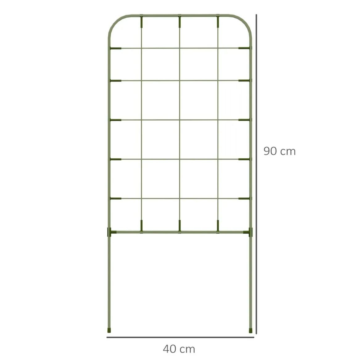 Pack de 4 vallas de jardín Molina Outsunny para enredaderas verde