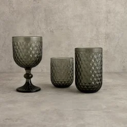 Pack de 6 vasos Elite Bidasoa vidrio gris