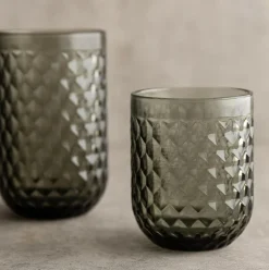 Pack de 6 vasos Elite Bidasoa vidrio gris