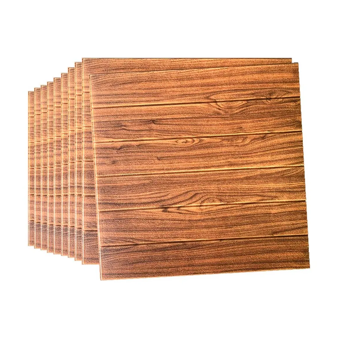 Panel imitación madera WS-0847-20 marrón 70x70 cm