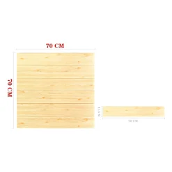 Panel imitación madera WS-0847-20 marrón 70x70 cm
