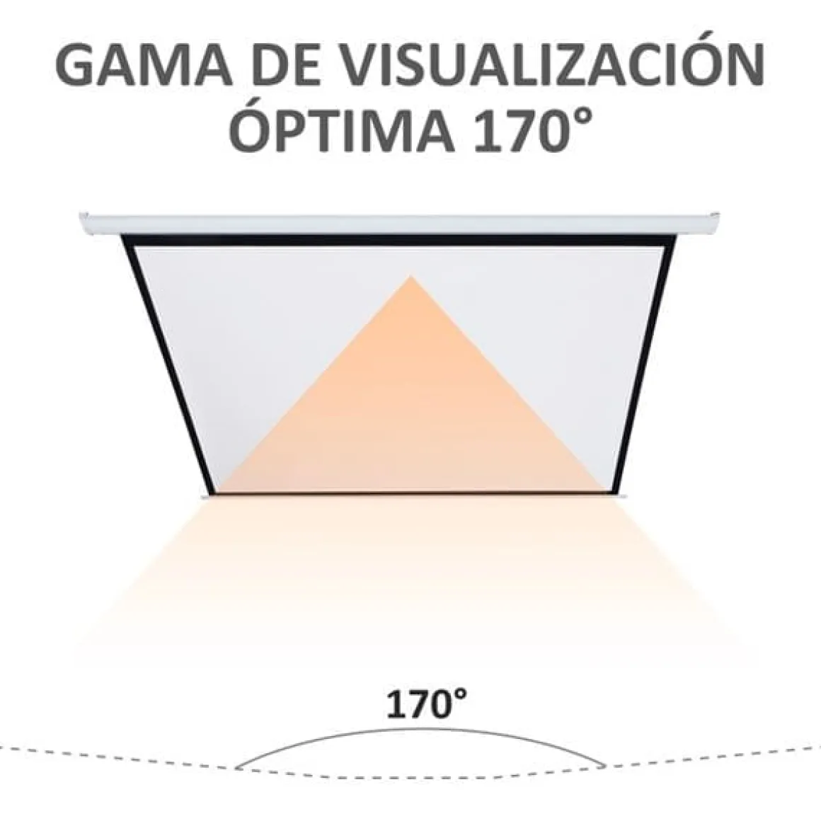 Pantalla de proyector eléctrica 4:3 control remoto 84" blanco 128x195x171 cm