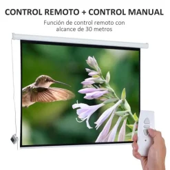 Pantalla de proyector eléctrica 4:3 control remoto 84