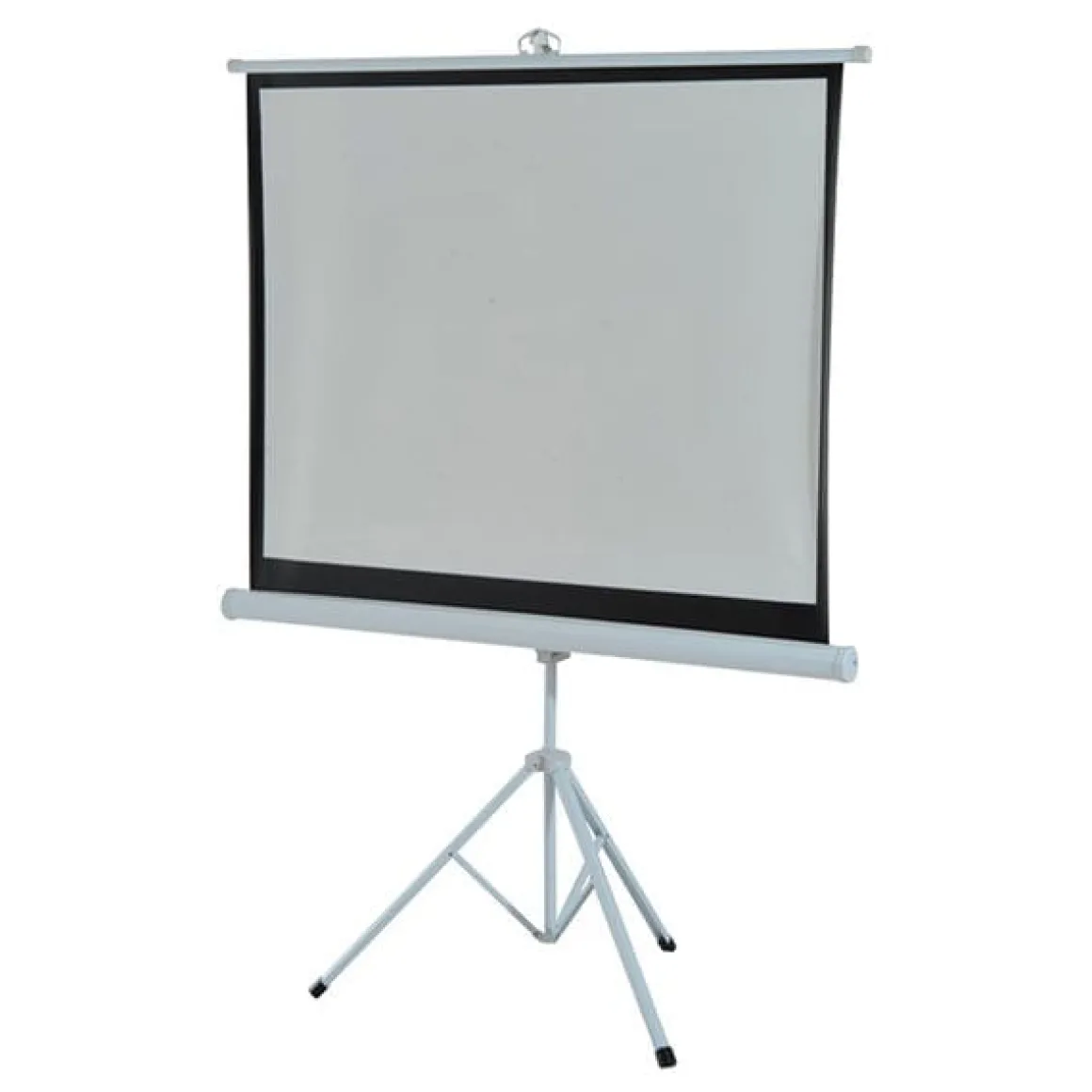 Pantalla para proyección motorizada plegable 84" 4:3 con soporte altura ajustable