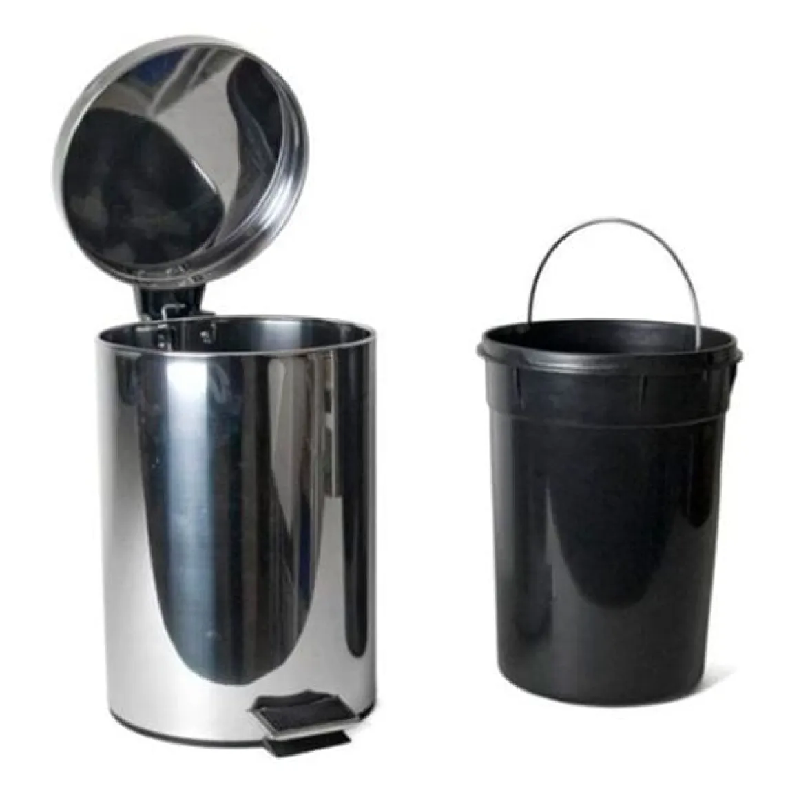 Papelera con pedal Shine acero inox. 5L