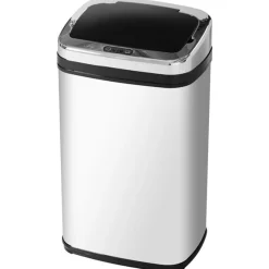 Papelera con sensor Homcom 30L inox 58x33x25 cm