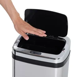Papelera con sensor Homcom 30L inox 58x33x25 cm