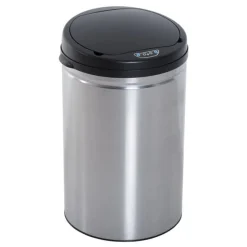 Papelera con sensor Homcom 24L inox Ø30,5x51,5 cm