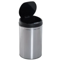 Papelera con sensor Homcom 24L inox Ø30,5x51,5 cm