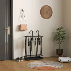 Paragüero Rumba Homcom 21 espacios con 24 ganchos 68x50x24 cm