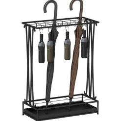 Paragüero Rumba Homcom 21 espacios con 24 ganchos 68x50x24 cm