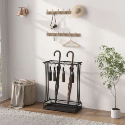 Paragüero Rumba Homcom 21 espacios con 24 ganchos 68x50x24 cm