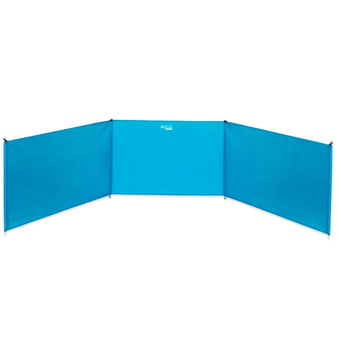 Paravientos Aktive Beach plegable protección UV + bolsa de transporte azul 84x300 cm