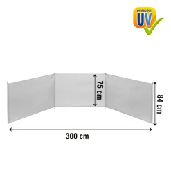 Paravientos Aktive Beach plegable protección UV + bolsa de transporte azul 84x300 cm