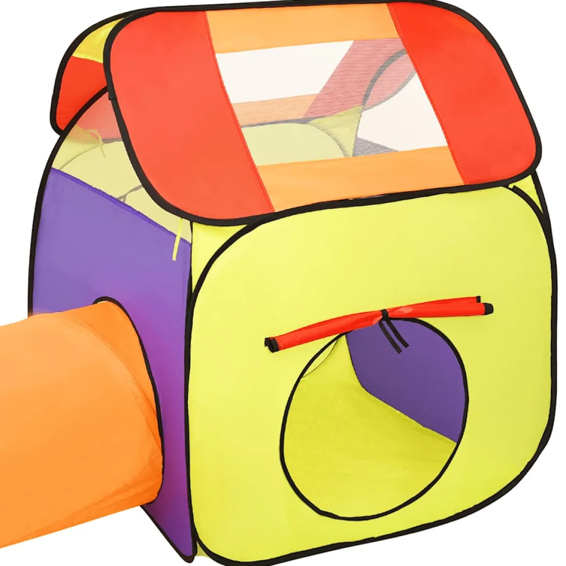 Parque de juegos infantil FunTunnel 2 tiendas + túnel multicolor 111x123x338 cm
