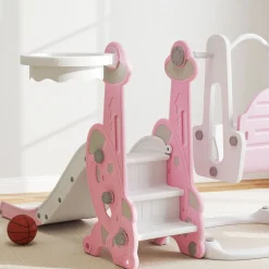 Parque infantil Rocket Aiyaplay 4 en 1 columpio + tobogán + canasta 107x147,5x160 cm