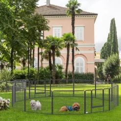 Parque para mascotas Spot PawHut 12 paneles + configurable negro
