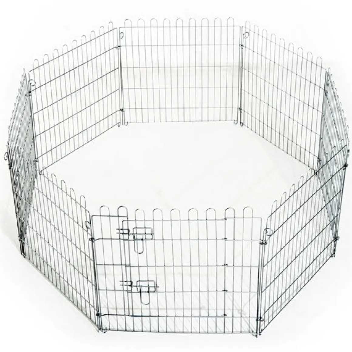 Parque para perros PawHut plegable 8 piezas plata 91x63 cm