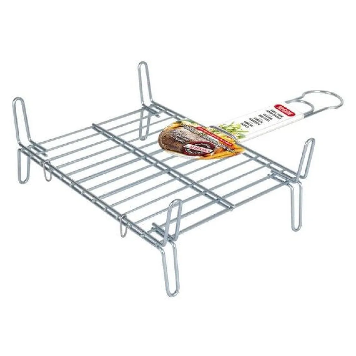 Parrilla BBQ Algon doble acero 25x30 cm