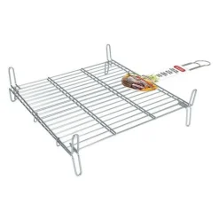 Parrilla BBQ Algon doble acero 25x30 cm