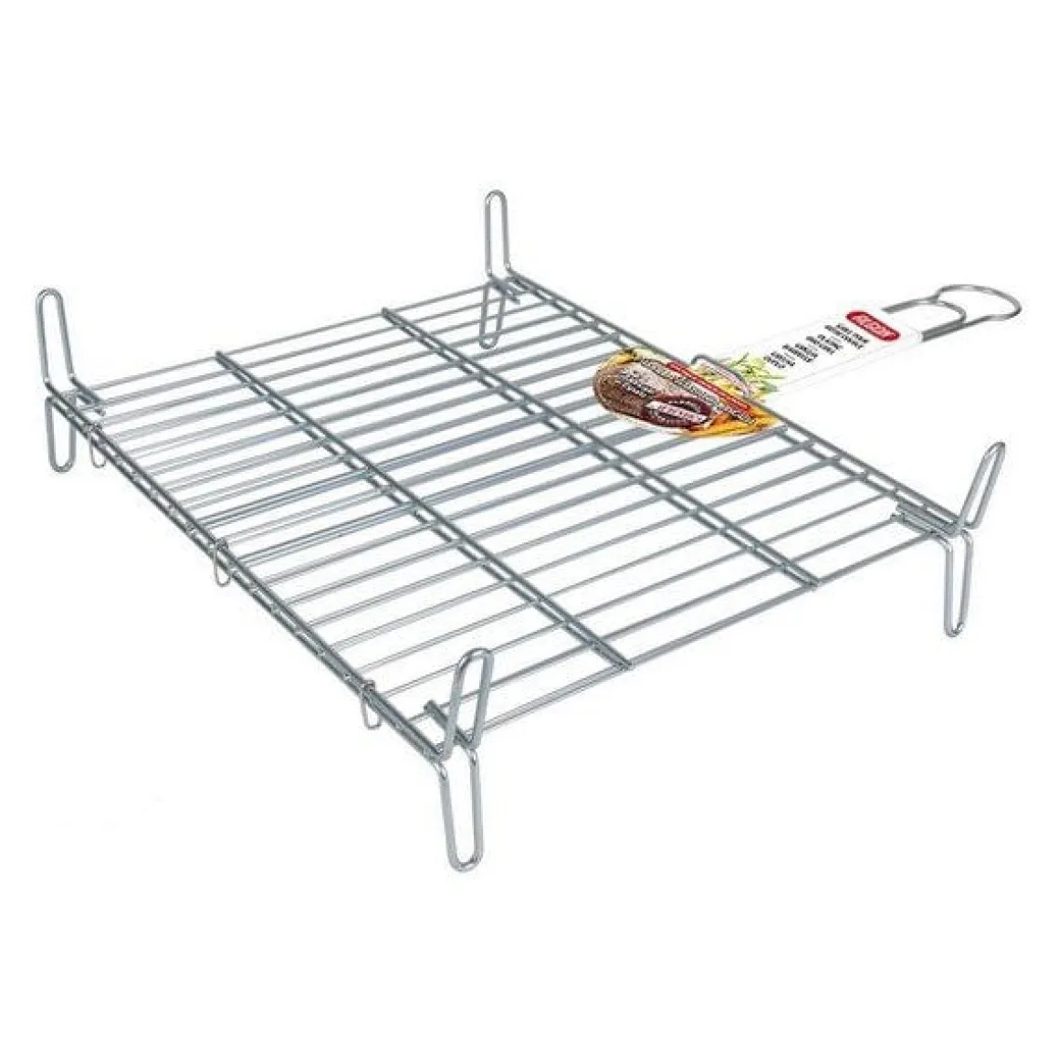 Parrilla BBQ Algon doble acero 25x30 cm