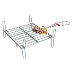 Parrilla BBQ Algon doble acero 25x30 cm